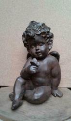 Mooie, grote zittende Engel met vlinder, bruin, Kerst, Ophalen of Verzenden, Nieuw