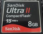 SanDisk Ultra CompactFlash 8 en 4 GB, Fotocamera, Zo goed als nieuw, Verzenden