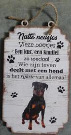 ROTTWEILER EN BOUVIER BORDJES * Divers *, Verzenden, Zo goed als nieuw