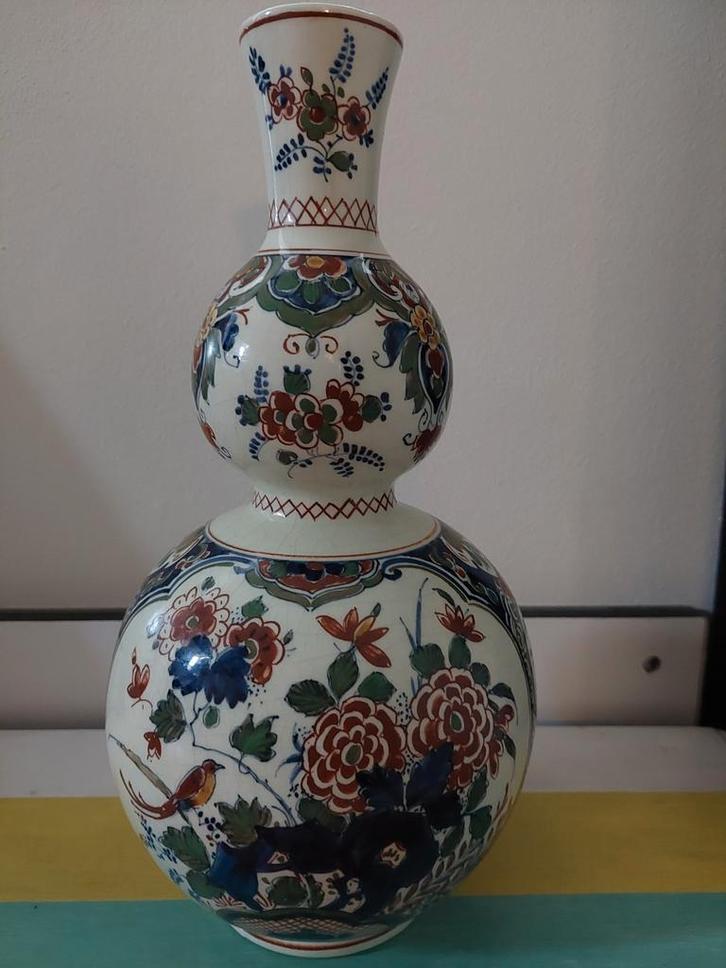 Vintage vaas met bloemmotief, Antiek en Kunst, Antiek | Vazen, Ophalen