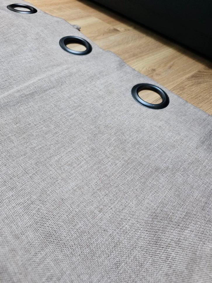 2x Verduisterende Gordijnen Ecru, Huis en Inrichting, Stoffering | Gordijnen en Lamellen, 200 cm of meer, 200 cm of meer, Crème