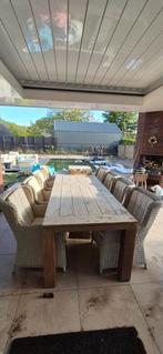 Teakhouten Tuinset - Tafel + 8 Fauteuils, Tuin en Terras, Ophalen