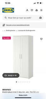 IKEA Kledingkast Brimnes 2 deurs, Ophalen, 50 tot 100 cm, 150 tot 200 cm, Overige houtsoorten