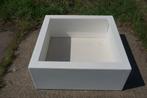 Witte Polyester bloembak plantenbak 100x100x40, Tuin en Terras, Kunststof, 100 cm of meer, Vierkant, Nieuw