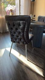 4 eetstoelen te koop antraciet croco eric kuster, Huis en Inrichting, Stoelen, Ophalen, Grijs