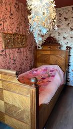 Prachtig antiek Frans mahonie kuifbed incl op maat matras, Antiek en Kunst, Antiek | Meubels | Bedden, Ophalen