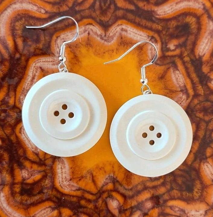Vintage Oorbellen - miss Twiggy! - mod fashion 1960s, Sieraden, Tassen en Uiterlijk, Oorbellen, Zo goed als nieuw, Hangers, Overige materialen