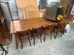 Massief houten stamtafel eettafel 235x90 cm tafel, Huis en Inrichting, Tafels | Eettafels, Gebruikt, 200 cm of meer, Vijf personen of meer