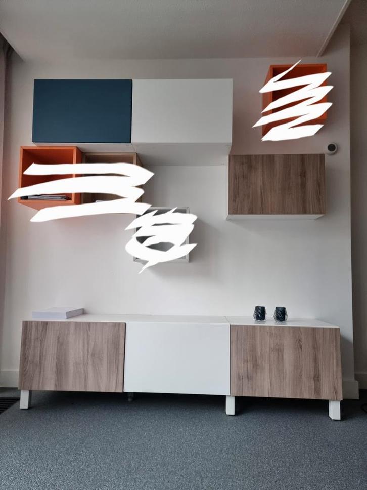 Besta IKEA TV meubel, Huis en Inrichting, Kasten | Wandmeubels, Gebruikt, Minder dan 100 cm, 25 tot 50 cm, Ophalen