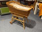 Vintage Rieten Wieg met Onderstel & Bekleding, Kinderen en Baby's, Ophalen, Gebruikt, -, -
