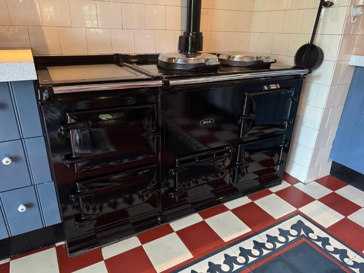 AGA fornuis, Witgoed en Apparatuur, Fornuizen, Gebruikt, Vrijstaand, Gas, 5 kookzones of meer, 85 tot 90 cm, 60 cm of meer, Warmhoudplaat