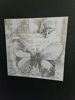 Schilderij met vlinders 58x58, Ophalen of Verzenden, Schilderij