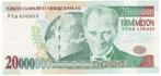 24-1587 Turkije 20 miljoen lire 2001, Verzenden, Midden-Oosten, Los biljet