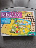 MEGA 50! Spelletjesdoos - Compleet, Hobby en Vrije tijd, Gezelschapsspellen | Bordspellen, Een of twee spelers, Ophalen, Zo goed als nieuw
