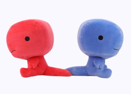 2 Makeship dinosaur couch knuffels pride 2023 rood en blauw, Kinderen en Baby's, Speelgoed | Knuffels en Pluche, Nieuw, Overige typen