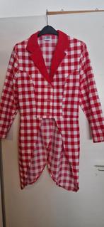 Rood-wit geblokte dames  jas, Onbekend, Ophalen of Verzenden, Zo goed als nieuw, Maat 38/40 (M)