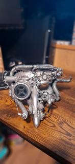 Steampunk plaque doctor masquerade mask silver, Ophalen