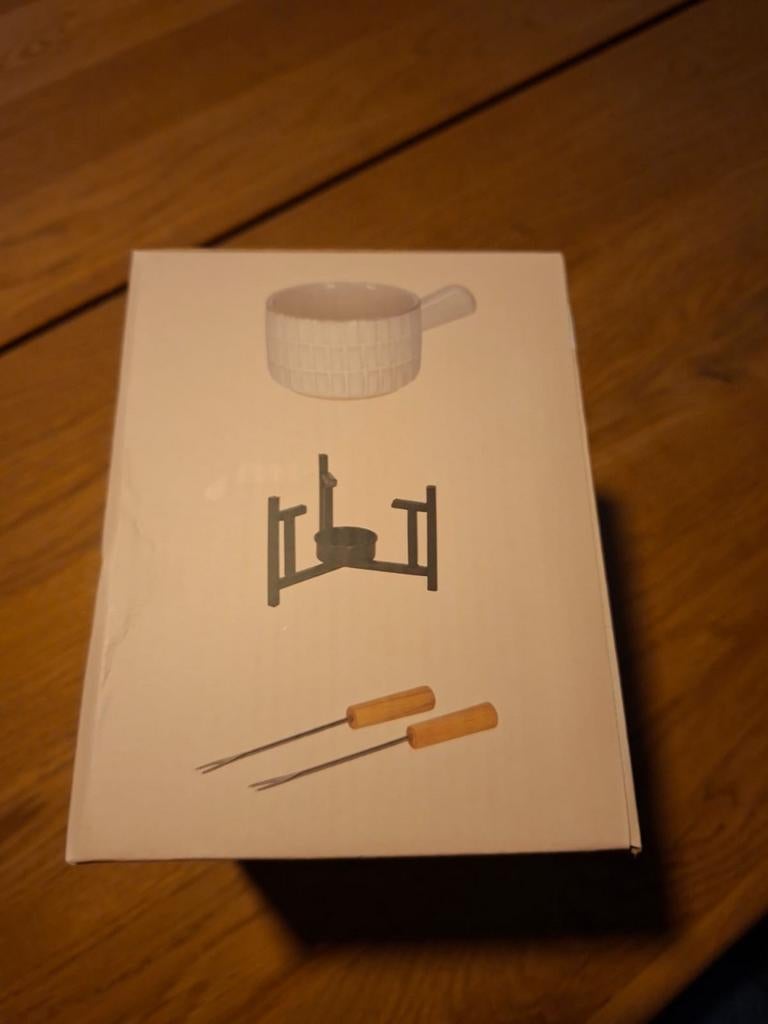Complete fondueset - Nieuwstaat, Ophalen, Zo goed als nieuw, Waxinelicht, Fondueset
