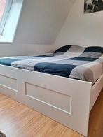 Tweepersoonsbed Ikea Brimnes, Huis en Inrichting, Ophalen, Wit, Tweepersoons, Zo goed als nieuw