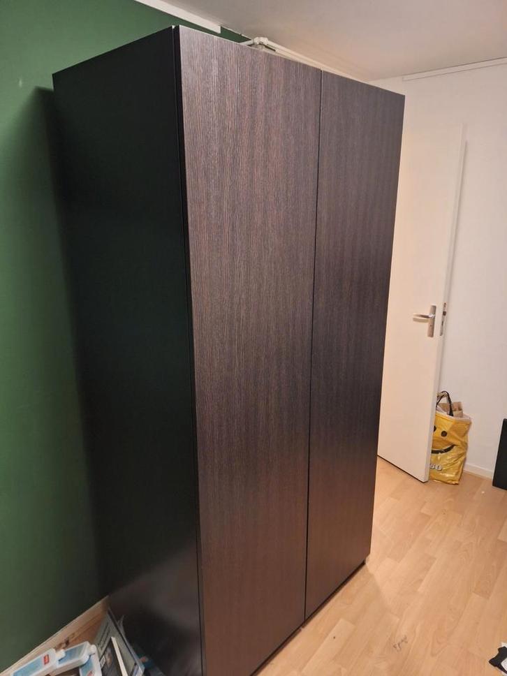 Zwarte Ikea pax kast, zo goed als nieuw, Huis en Inrichting, Kasten | Kledingkasten, Zo goed als nieuw, 200 cm of meer, 50 tot 75 cm