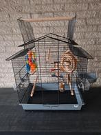 Vogelkooi van Duvo+ met speeltjes en waterbadje, Ophalen, Zo goed als nieuw, Metaal, Vogelkooi