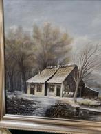 schilderij winterslandschap J.Zeegers  groot, Ophalen of Verzenden, 'T Olde Gre-j, Info@toldegrej.nl, Endepoelstraat 20f Didam