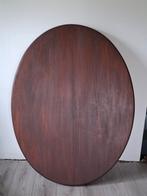 MASSIEF EIKEN TAFELBLAD- ovaal 135 x 102 cm, Ophalen, Zo goed als nieuw, Ovaal, 100 tot 150 cm