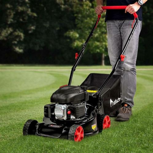Benzine Grasmaaier 4-takt. 3.0 PK.40L. 41cm Snijbreedte., Tuin en Terras, Grasmaaiers, Nieuw, Ophalen of Verzenden