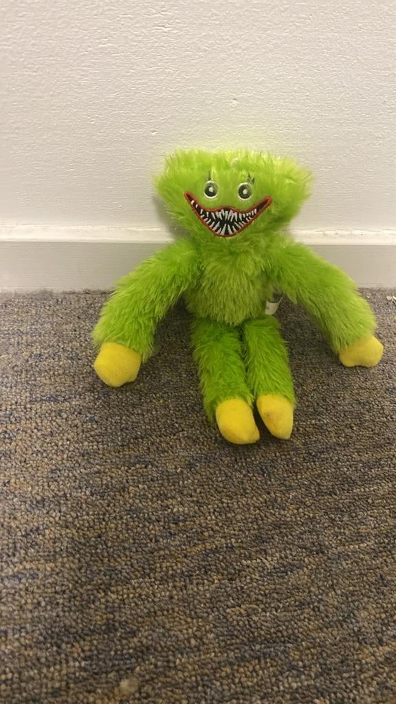 Groene knuffel Huggy Wuggy, Ophalen of Verzenden, Gebruikt, Overige typen