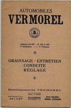 Vermorel notice entretien 10 HP voiture auto automobile, Ophalen of Verzenden