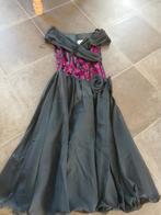 Prachtige zwart met fuchsia jurk van John Charles., Kleding | Dames, Gelegenheidskleding, Overige typen, Zwart, Zo goed als nieuw