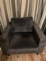 Fauteuil Antraciet VELVET !zo goed als nieuw!, Ophalen, Stof, 75 tot 100 cm, Zo goed als nieuw