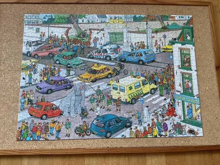 Jan van Haasteren Puzzel - 1000 stukjes. Jumbo gaat winkelen, Hobby en Vrije tijd, Denksport en Puzzels, Zo goed als nieuw, Legpuzzel