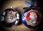Kerstornament Kerstballen kerstbal tijger leeuw panter kerst, Diversen, Kerst, Verzenden, Zo goed als nieuw