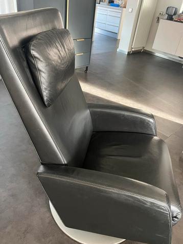 Rolf Benz Relaxfauteuil - Zwart Leder beschikbaar voor biedingen