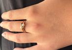 Sale! Antieke 14k gouden parel bolsjewiek diamant dames ring, Ophalen of Verzenden, Goud, Ring, Met edelsteen