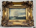 oud schilderijtje houtpaneel gesigneerd  27 bij 22cm, Antiek en Kunst, Ophalen of Verzenden