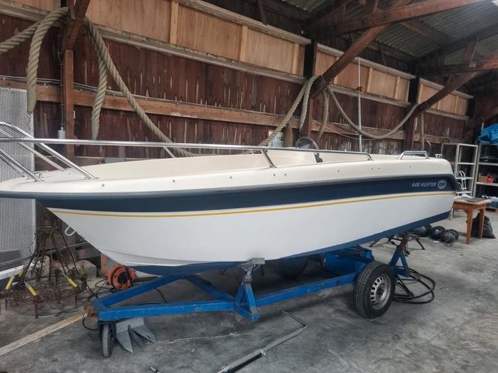 Aceladden 435 te koop, Watersport en Boten, Sloepen, Zo goed als nieuw, 10 tot 30 pk, 3 tot 6 meter, Buitenboordmotor, Benzine