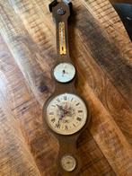 Vintage Weerklok Wandklok met Thermometer en Barometer, Antiek en Kunst, Antiek | Klokken, Ophalen of Verzenden