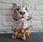Witte tijger bust beeld, Verzenden, Zo goed als nieuw, Dier