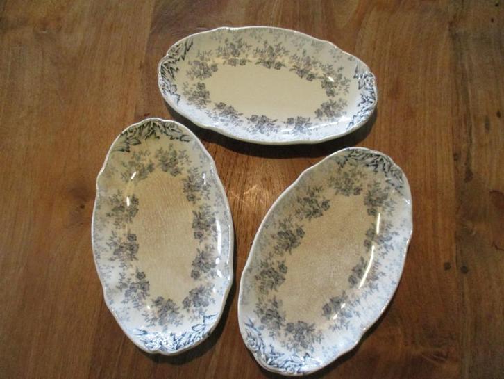 Ladas Bleu belegschaaltjes ovaal model, Antiek en Kunst, Antiek | Servies los, Ophalen of Verzenden