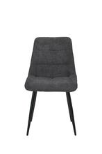 Antraciet bouclé/sheep stoffen eetkamerstoel, model Pepijn, Ophalen, Nieuw, Metaal, Vijf, Zes of meer stoelen