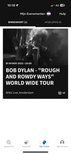 2x Bob Dylan 4 november 2025 AFAS live, Tickets en Kaartjes, Twee personen