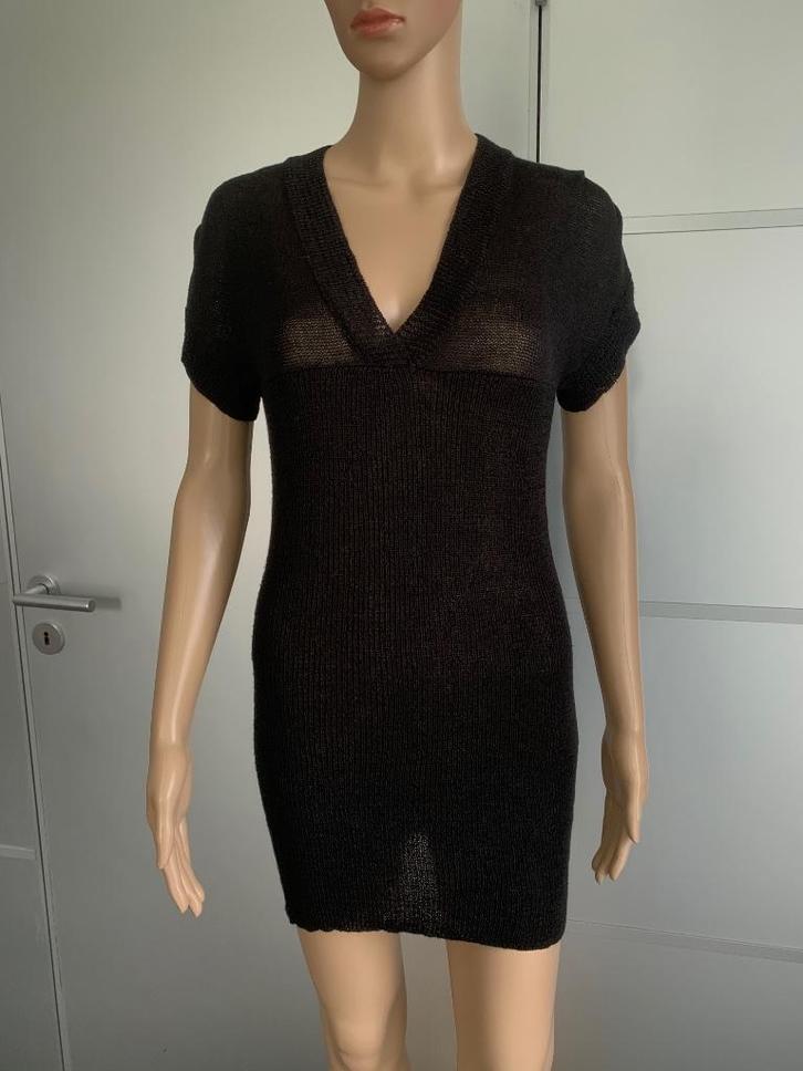 D1056 Azuri jurk jurkje maat S=36 zwart, Kleding | Dames, Jurken, Zo goed als nieuw, Maat 36 (S), Zwart, Boven de knie, Ophalen of Verzenden