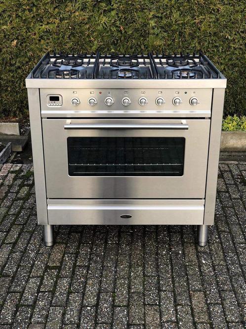 Luxe Boretti Gasfornuis met 300  grade oven, Witgoed en Apparatuur, Fornuizen, Zo goed als nieuw, Vrijstaand, Gas, 4 kookzones