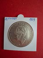 Zilveren 2 1/2 Gulden 1929 - Prachtig!, Zilver, Ophalen of Verzenden, Koningin Wilhelmina, Losse munt