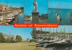 BROUWERSHAVEN Haven Kerk Standbeeld Groeten, Verzamelen, Ansichtkaarten | Nederland, Verzenden, 1980 tot heden, Gelopen, Zeeland
