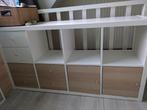 Kallax Inzet - Wit & Houtlook, Overige materialen, Minder dan 50 cm, Gebruikt, Ophalen of Verzenden