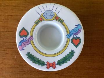 Vintage Arzberg waxinelichthouder – duif, hart & diamant beschikbaar voor biedingen