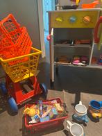 Speelkeuken met winkelwagen, Ophalen, Gebruikt, Hout, Speelkeuken